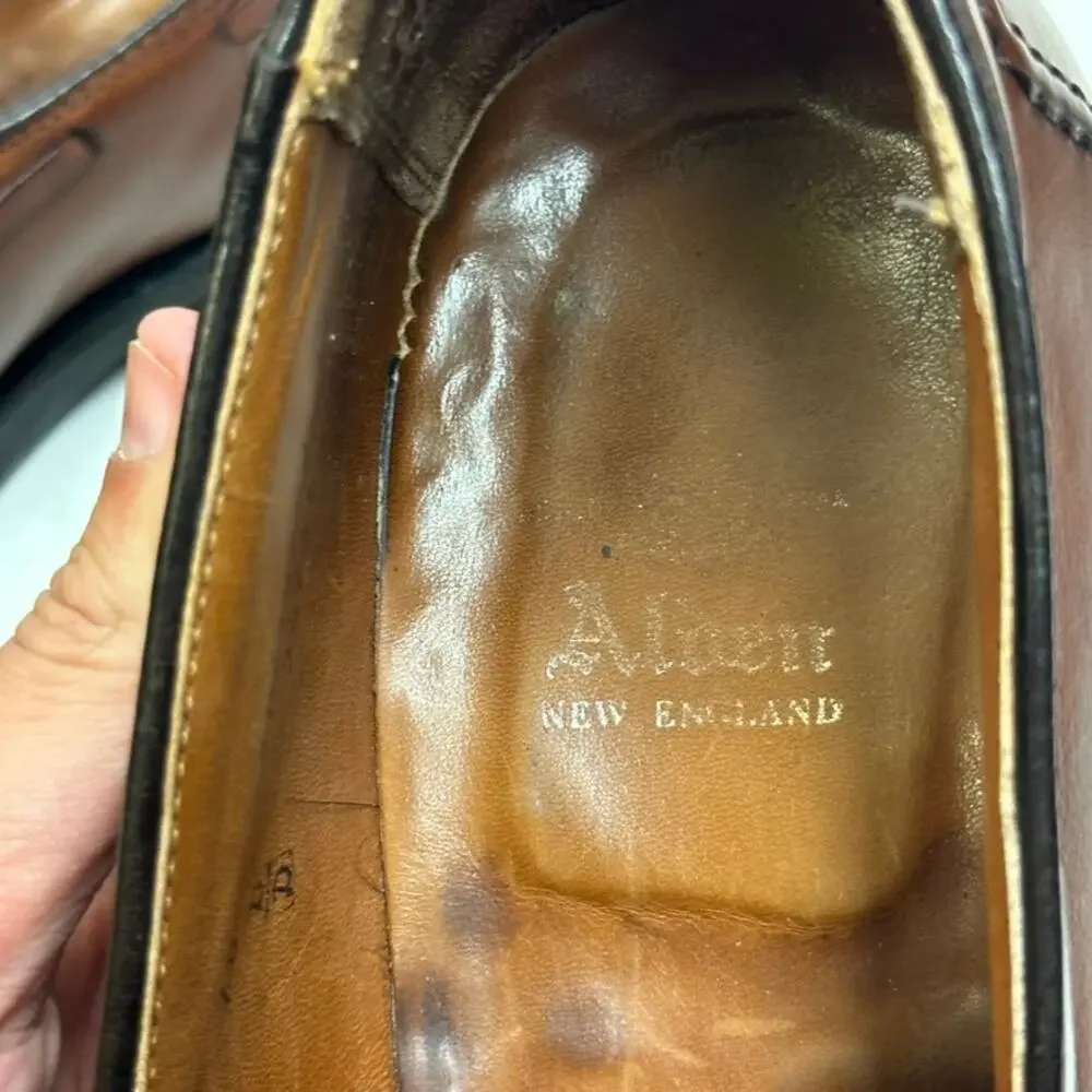 RESOLED Alden 3697F Cognac Calfskin Tassel Loafer Brown Tan Made in USA 10 D